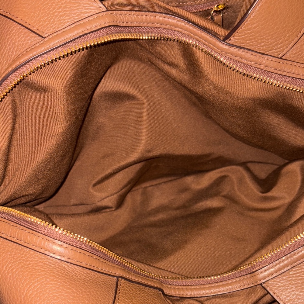 Coach Lexy Tan Leather Hobo Bag - Picture 10 of 11